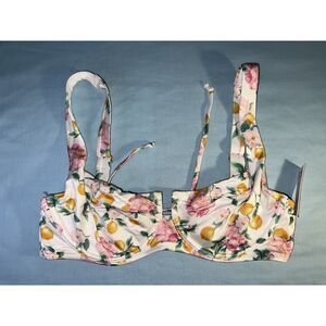 NWT Victoria's Secret White Lemon Floral Swim Top